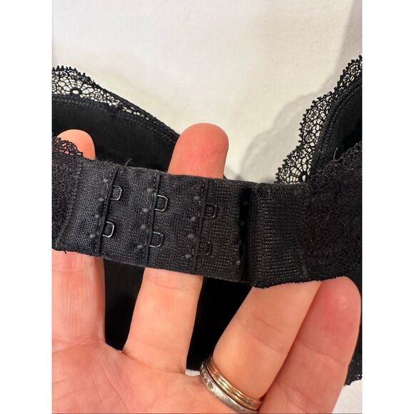 La Perla 34D Black Lace Silk Bra Made in Italy Designer Luxury Lingerie - Picture 4 of 9